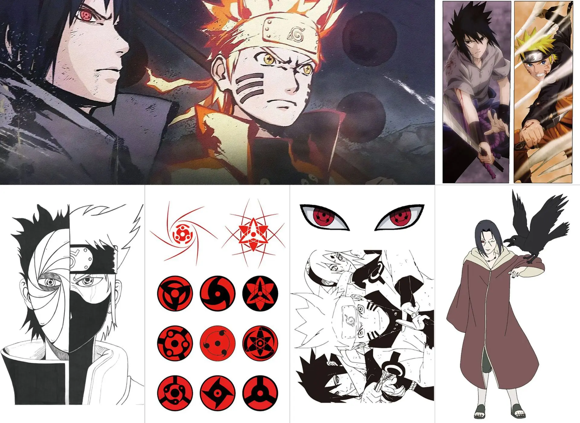 

Naruto handsome Tattoo Stickers Waterproof Long-lasting Naruto Uzumaki Naruto Kakashi Orochimaru Caricature Kid Birthday Gifts