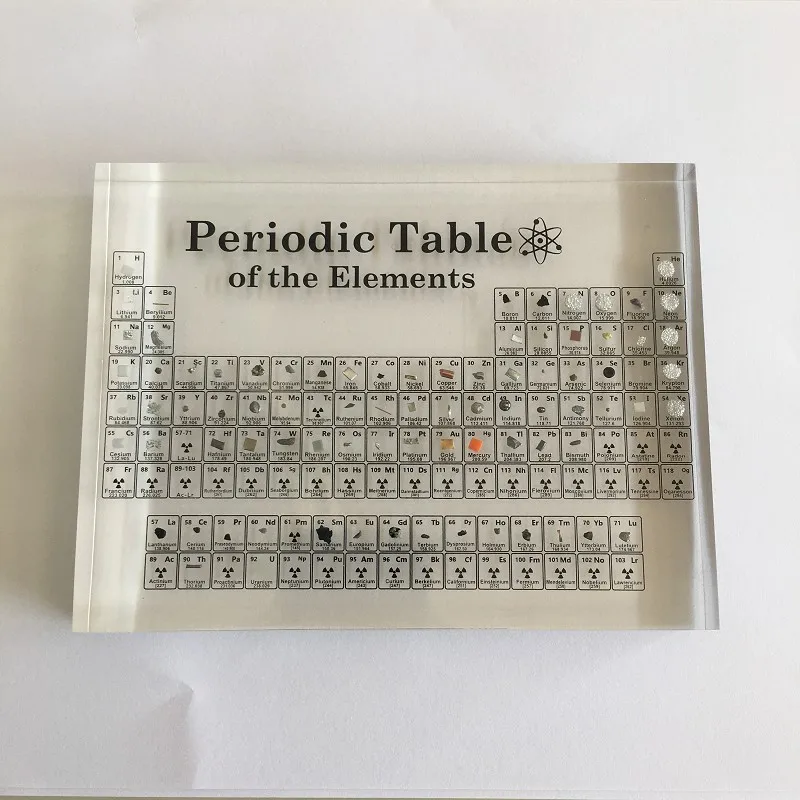 

Акриловая Периодическая таблица с образцами реальных элементов, коллекционная фотография, школьная выставка, образец, подарок