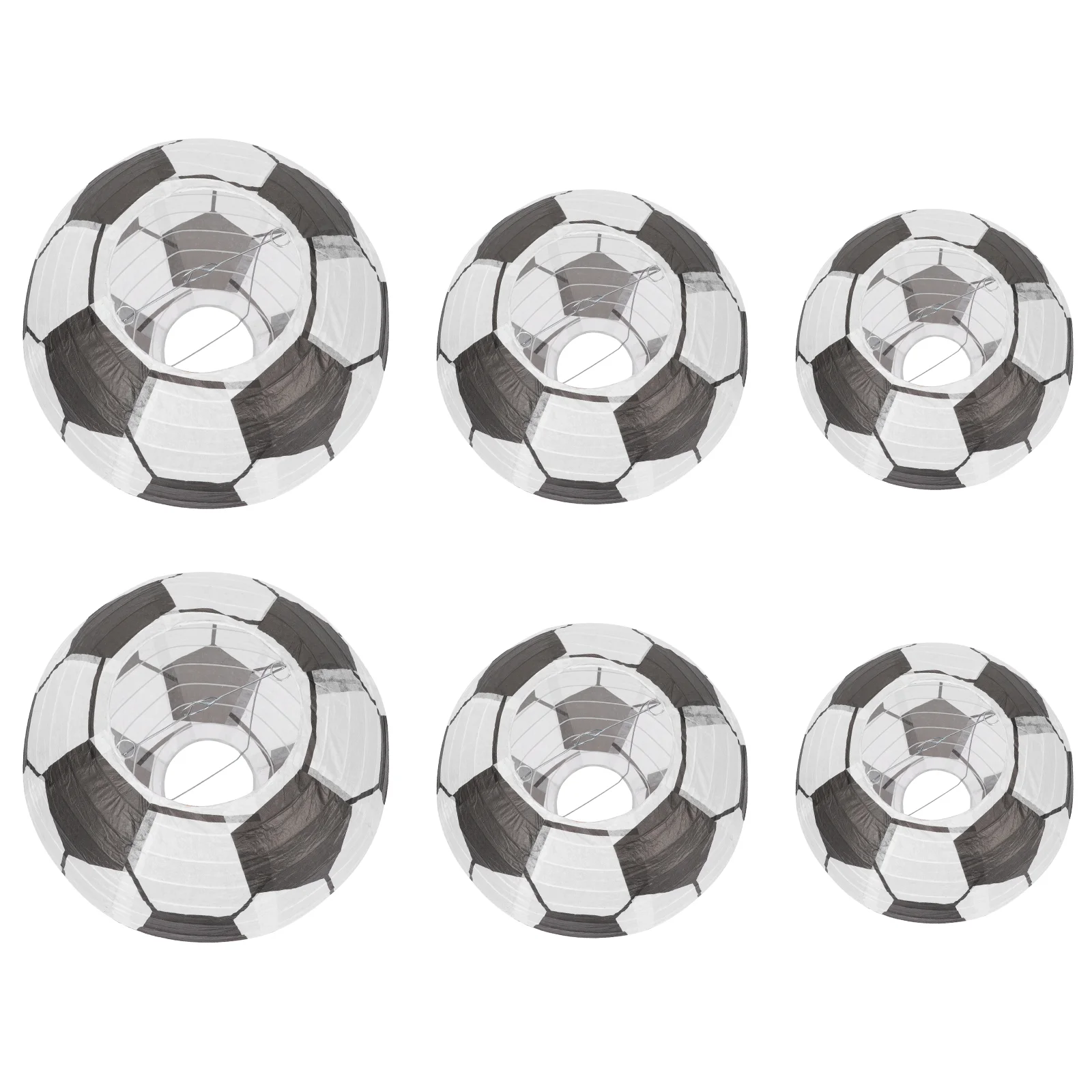 

6Pcs Football Shape Lanterns Ceiling Hanging Lantern Decor Party Layout Lanterns