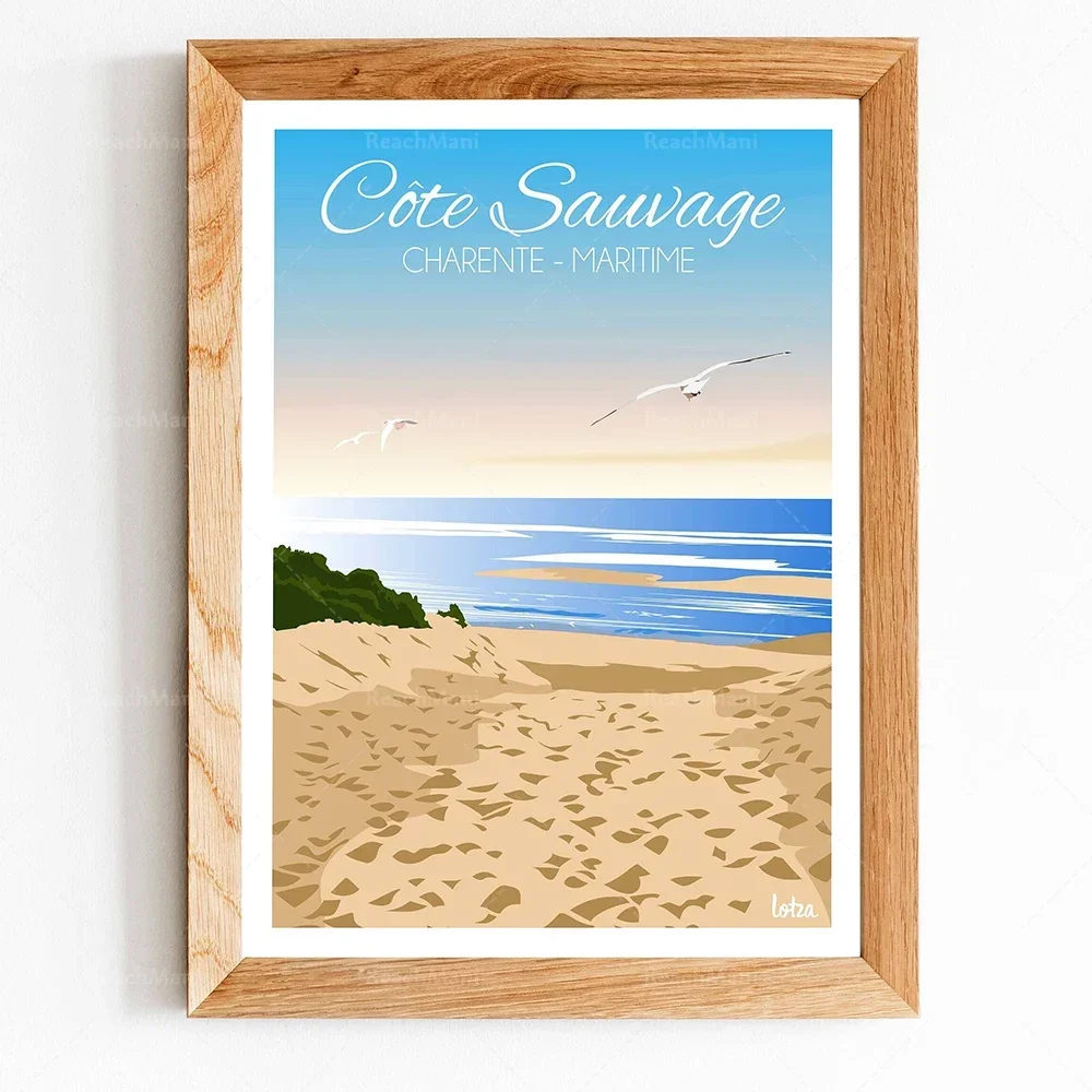 Дорожный Постер Montagne Pyrenees La Rochelle Charante-Mer Islands Пляжный Декор Печать На Холсте Без