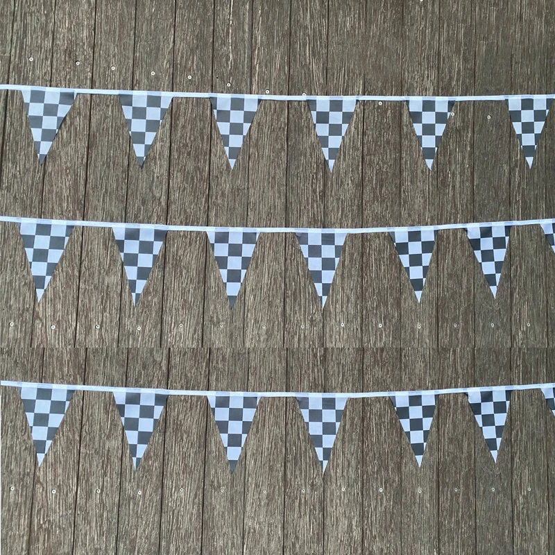 xvggdg  10M 38pieces/set14cmx21cm Checkered Racing Flag Checkered Race Car Pennant Flags Banners for Racing