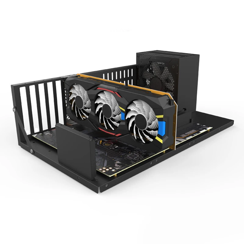 

Кронштейн материнской платы ATX, более плотная версия, открытое шасси для студии, Эргономическая прочная твердая рамка Шасси для отвода тепла