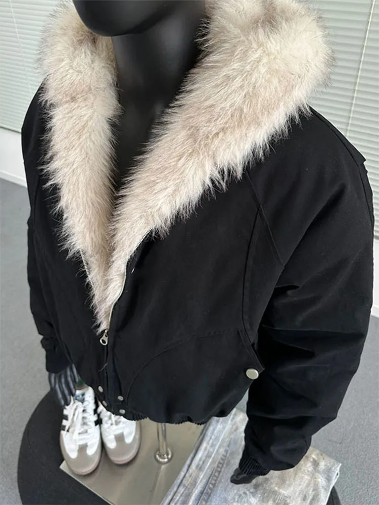 Норковый воротник с капюшоном. Куртка на хлопковой подкладке. Мужская зимняя