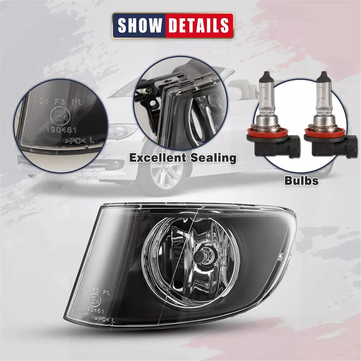 1 пара автомобильных передних левых и правых противотуманных фар дальнего света