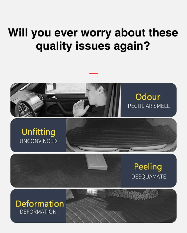 Car Trunk Mats For Hyundai Kona Kauai OS 2018~2022 Waterproof Car Mats Tappetini Auto Car Accessories Interior Car Accessories