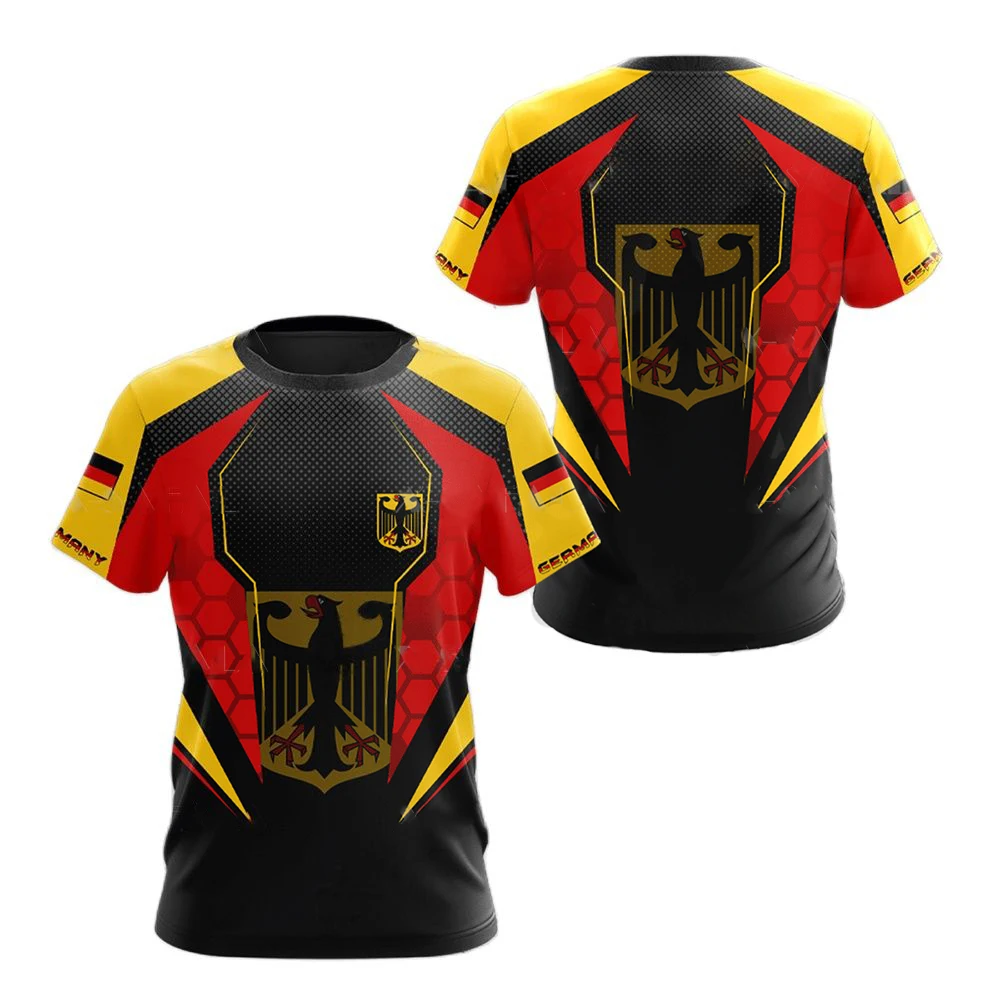 GERMANY Men's T-Shirt German National Emblem Printed Summer Oneck Pullover Short Sleeve Casual T-Shirt Oversized T-Shirt For Men