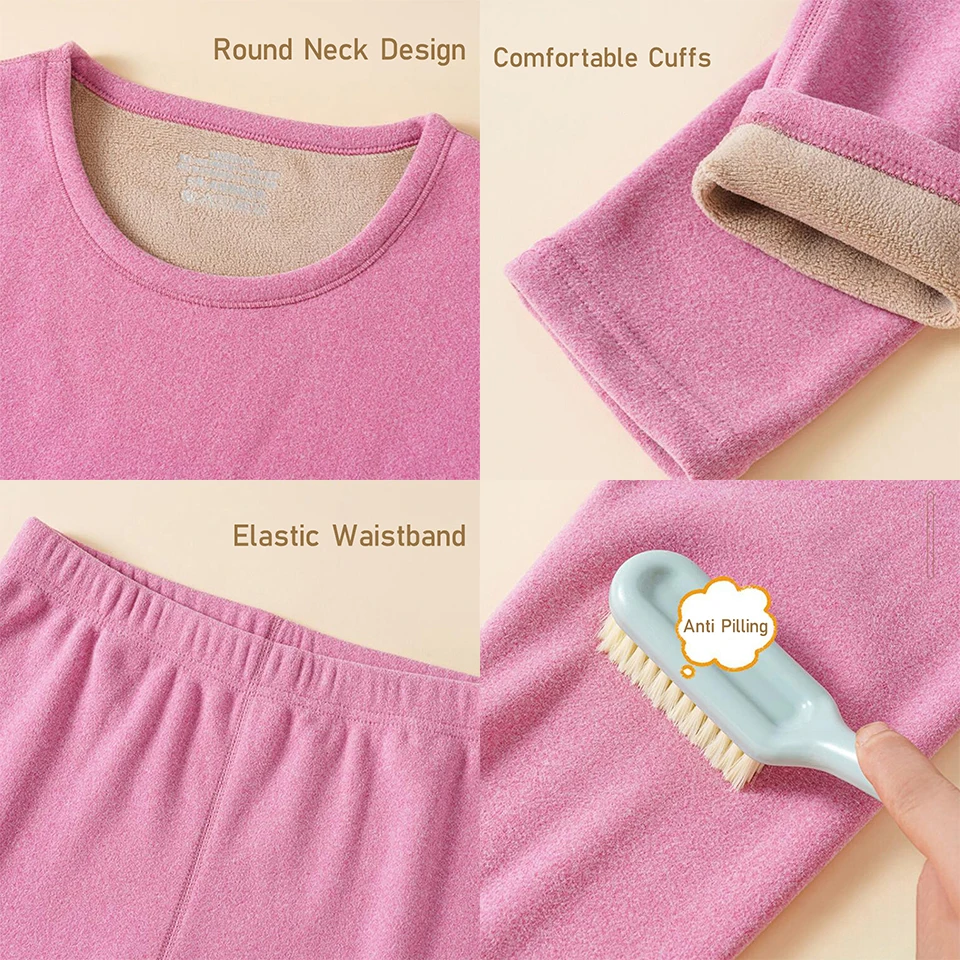 Женское и мужское бархатное толстое термобелье первый базовый слой длинные