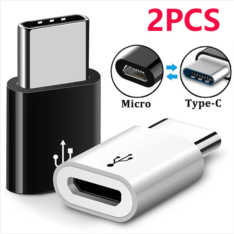 2pcs Micro USB Female To Type C Male Adapter for Xiaomi Mi 8 Redmi Note 7 Huawei P20 Lite Oneplus 6 Samsung S8 Plus S9 Note 9