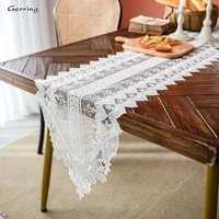 gerring lace table runner white tv cabinet tablecloth wedding table decoration centerpieces modern elegant luxury home decor