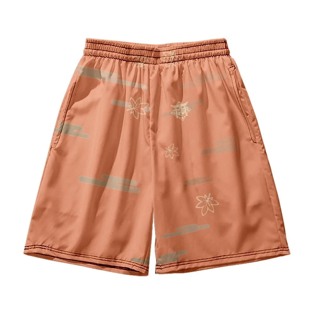 

Genshin Impact Cosplay Printed Man Pants Short Summer Swimwear Beach Board Mens Shorts