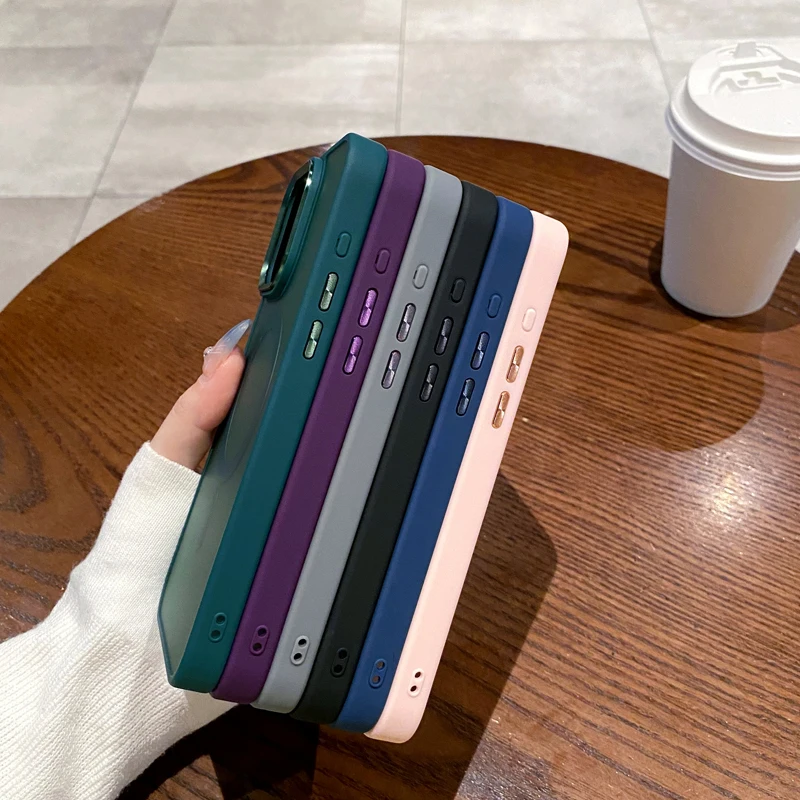 50 шт. N52 Skin Feel Forested Matte Жесткий магнитный чехол для зарядки iPhone 16 15 14 pro 13 12 11 Pro Max Magsafe