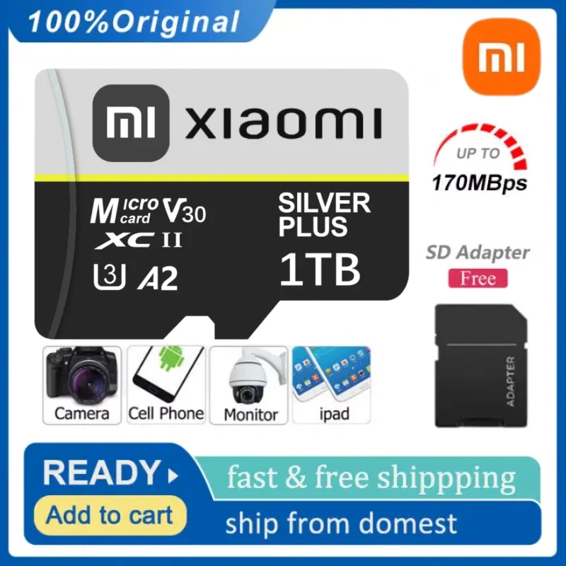 Микросхема Xiaomi Original 2TB Micro TF SD Card 1TB Class10