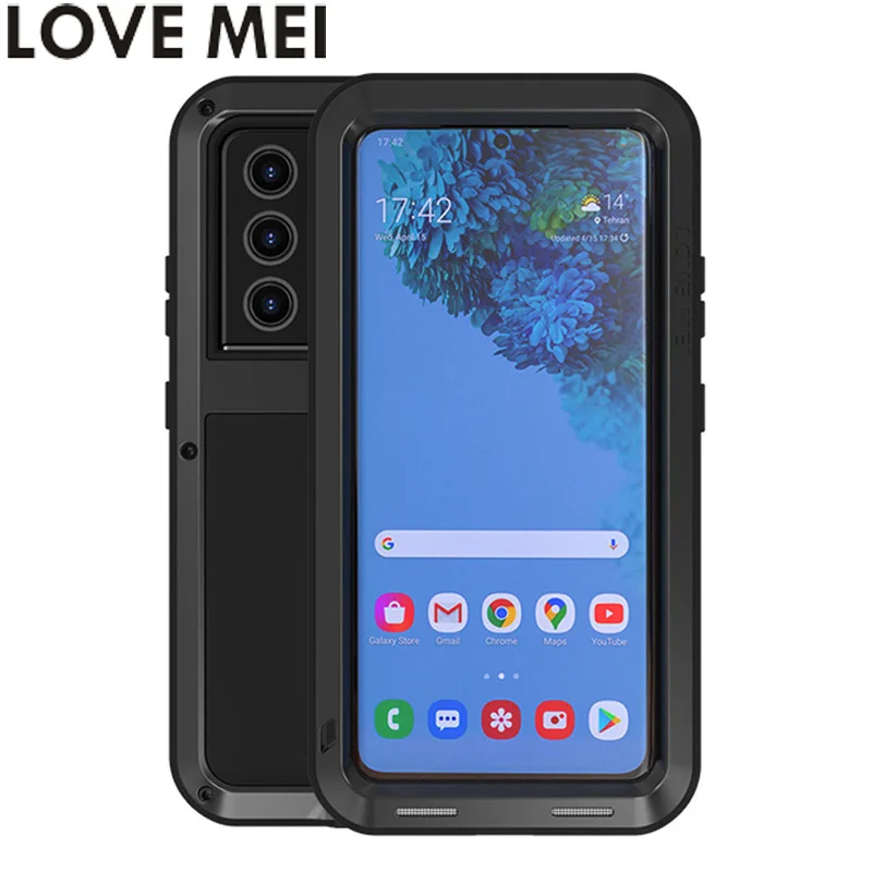 Love Mei Powerful Heavy Shockproof Fundas Metal Cover For Samsung Galaxy S21 S20 Plus Ultra 5g Case Silicone Coque Protect Shell