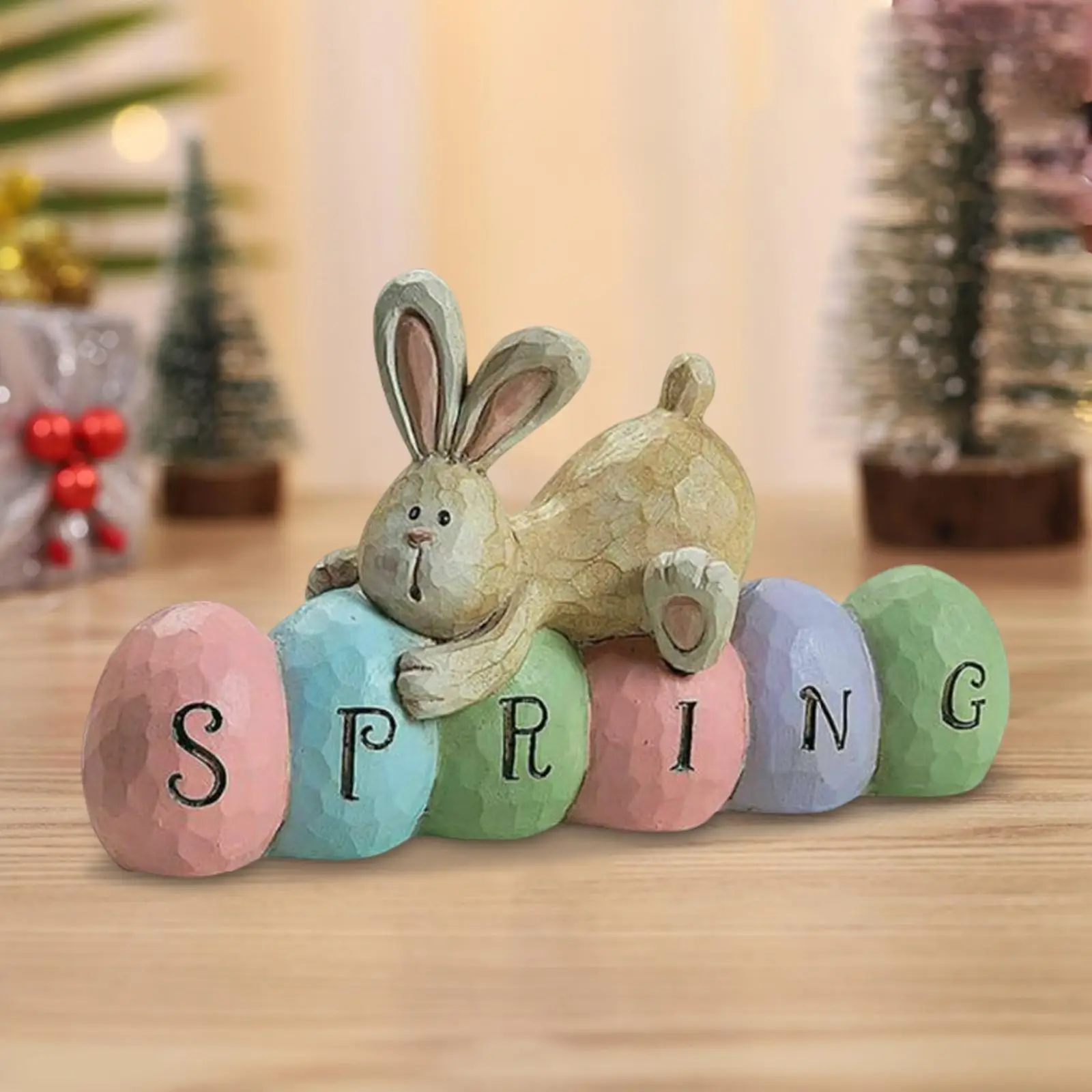 

Пасхальные искусственные фигурки животных, очаровательный кролик, стол для размещения