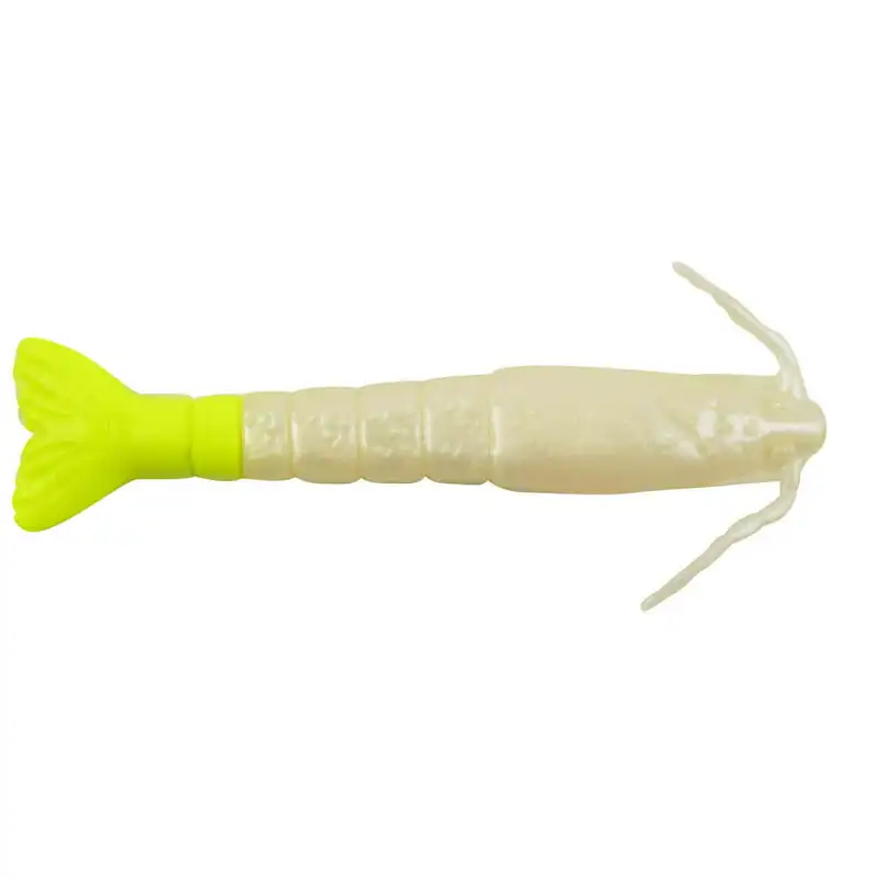 

Shrimp Bucket Fishing Bait (3-Inch) -Pearl White/Chartreuse