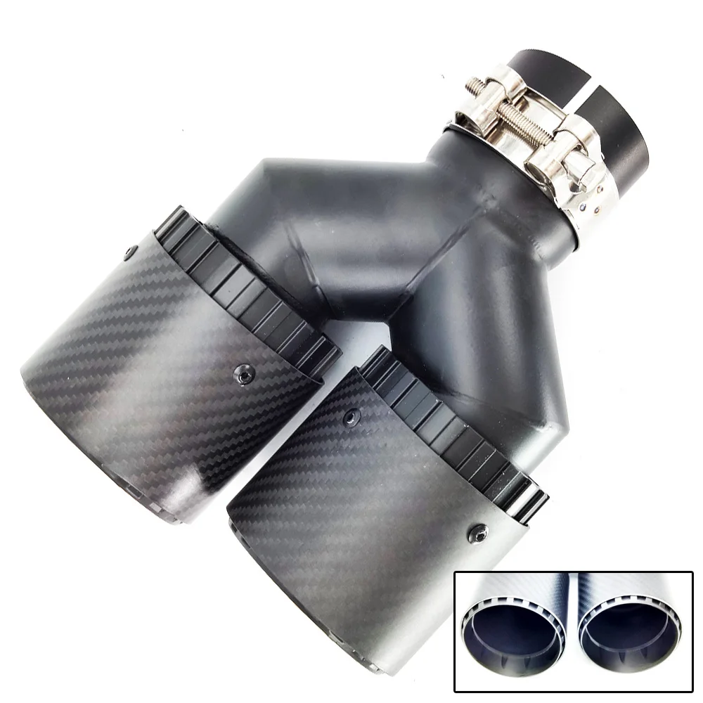 

Выхлопная труба из углеродного волокна для автомобиля, наконечник глушителя 63 мм на входе 89 мм на выходе с левой стороны