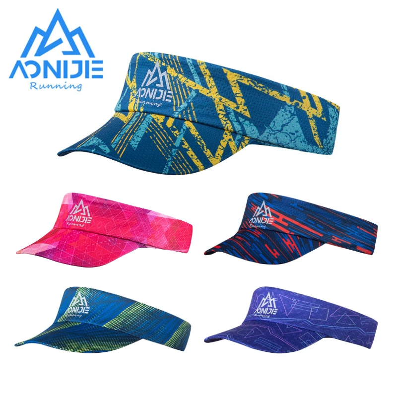 AONIJIE New E4602 Unisex Sports Foldable Empty Top Cap Hollow Hat Software Sun Visors Head Band with Visor for Running Marathon