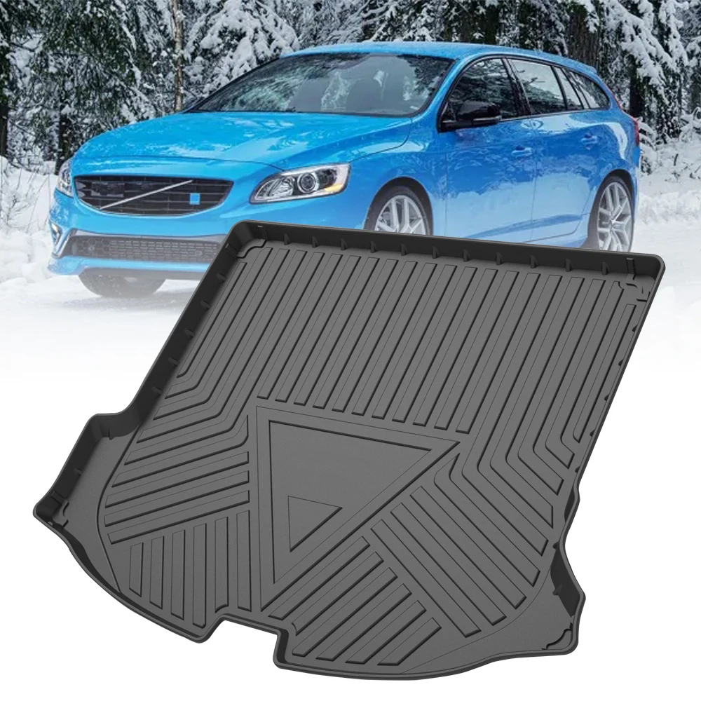 TPE Storage Box Pad Rear Trunk Mat For Volvo V60 2015 2016 2017 2018 Waterproof Protective Liner Trunk Tray Floor Mat