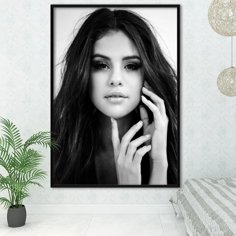 Холщовый постер Селена Гомез Настенный декор для гостиной |