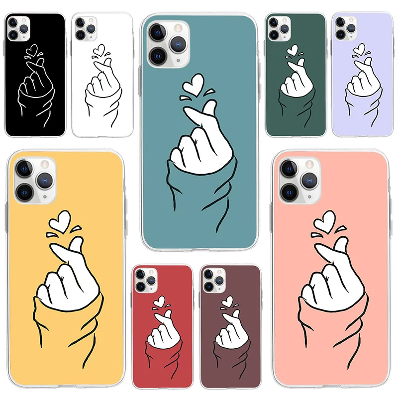 

Cartoon iphone11PRO MAX mobile phone shell 8P custom Apple XSMAX than the heart transparent soft shell suitable for fashion and