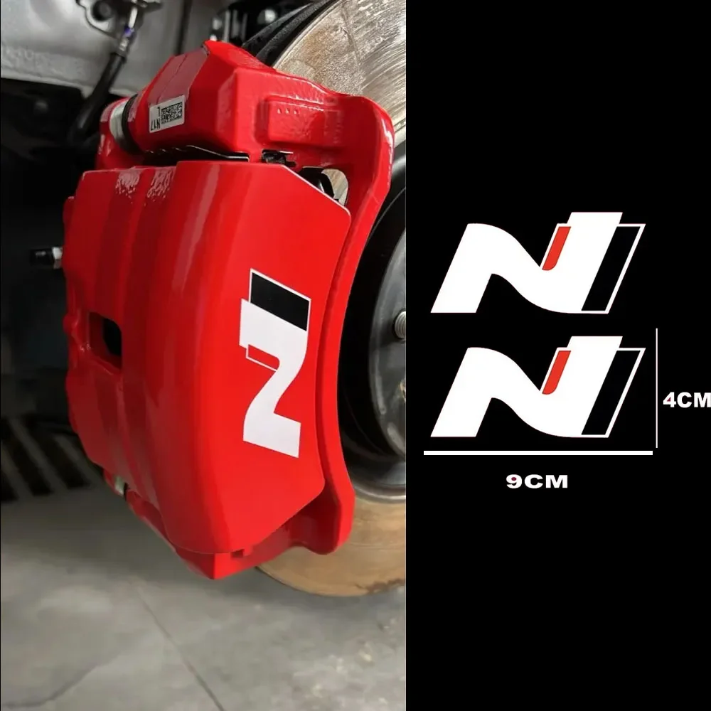Фото 2 шт. N Performance тормозные наклейки из высокотемпературного винила для Hyundai i30N и i20N также Kona N, но можно использовать №1