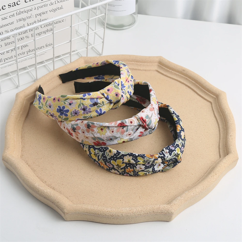 

Chiffon Fragmented Flowers Cross Hairbands Trendy Women Outdoor Yoga Headbands Bangs Makeup Headwear Hair Accessories For Girls