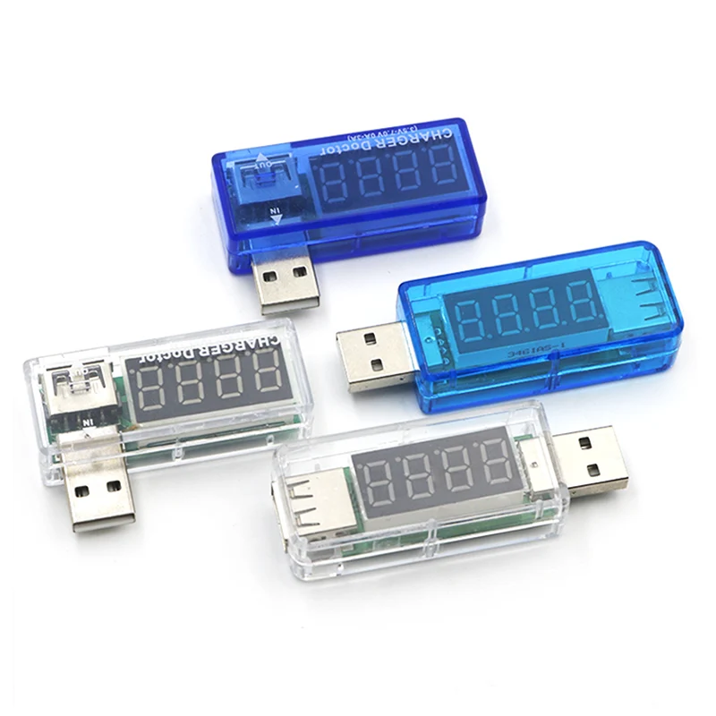 Цифровой USB-тестер напряжения измеритель и силы тока для мобильного телефона с