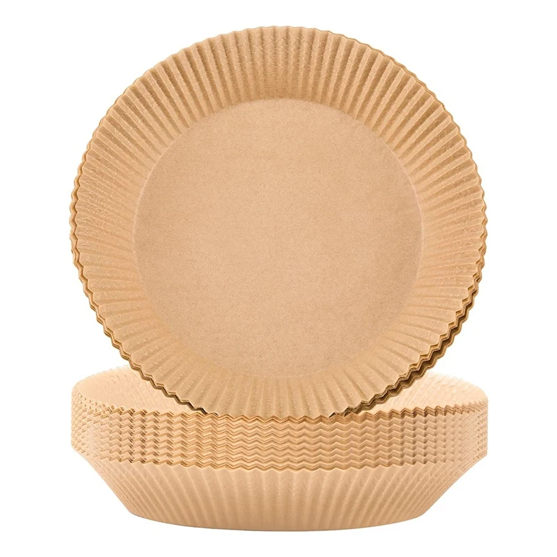 

100Pcs Air Fryer Parchment Paper Liners Non-Stick Disposable Air Fryer Liners Basket Unperforated Round Parchment Paper