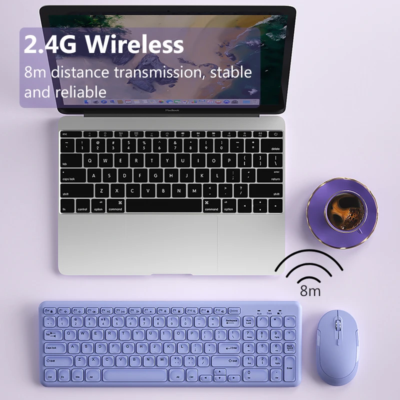 Беспроводная игровая клавиатура 2 4 ГГц для ноутбука Macbook беспроводная Волшебная