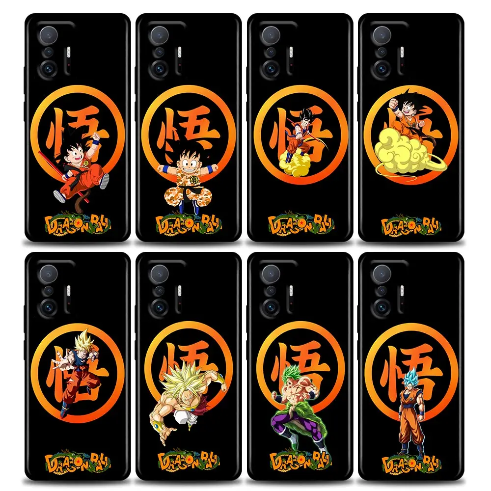 

Manga Dragon Ball Z Goku Phone Case for Xiaomi Mi 12 12X 11 Lite 11X 11T X3 X4 NFC M3 F3 GT M4 Pro Lite NE 5G Soft Silicone Case