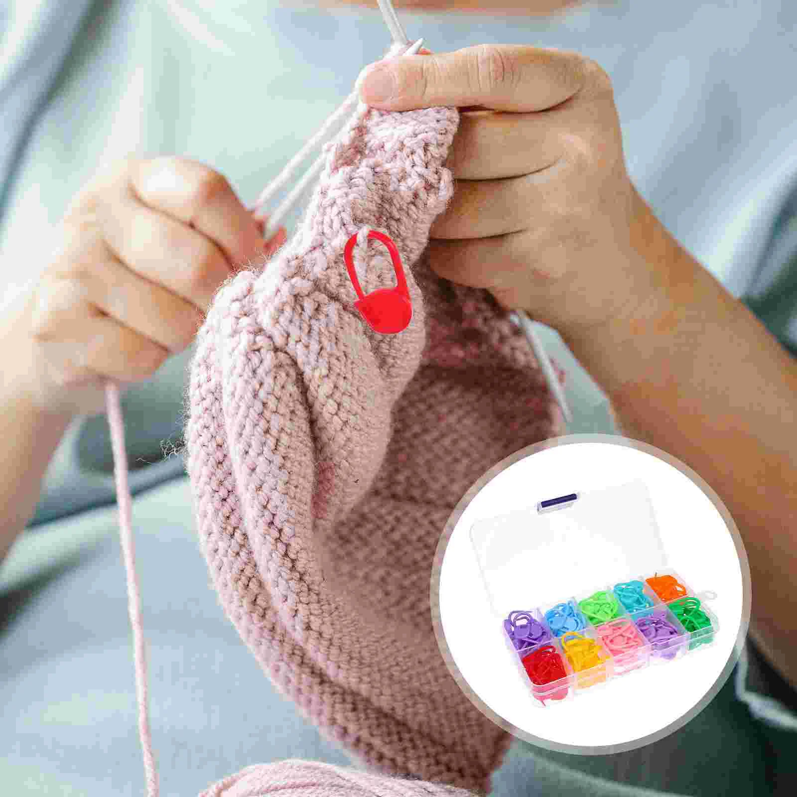 Вязаные маркеры для вязания крючком красочный создатель пластиковый игольчатый