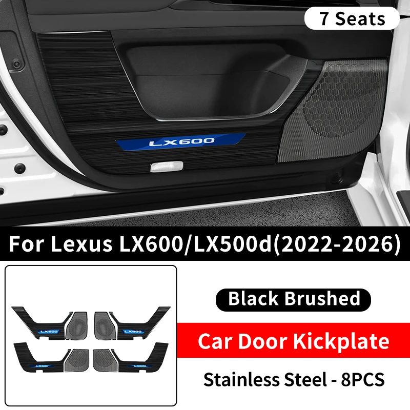 Интерьер Обновленный Принадлежности Для 2022 2023 2024 Лексус LX600 LX500d Нержавеющая сталь Двери автомобиля Защитная крышка Крышка динамика Модификация Тюнинг For Lexus LX600