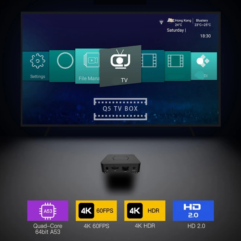 

Mini Box for Android10 4KHDTV .4/5Ghz WIFI 2G+8G Set Top Box Voice Remote