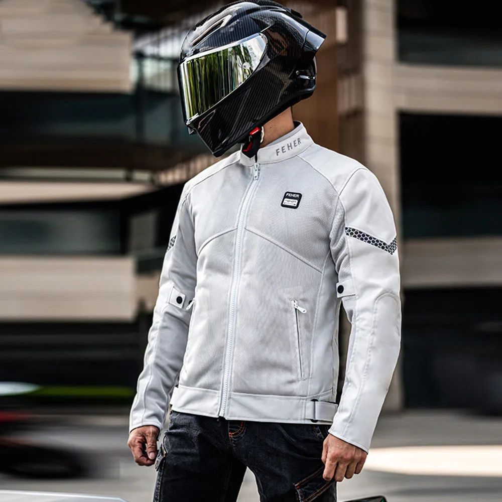 Мотоциклетная сетчатая куртка для мужчин воздухопроницаемая моторная с сотовой
