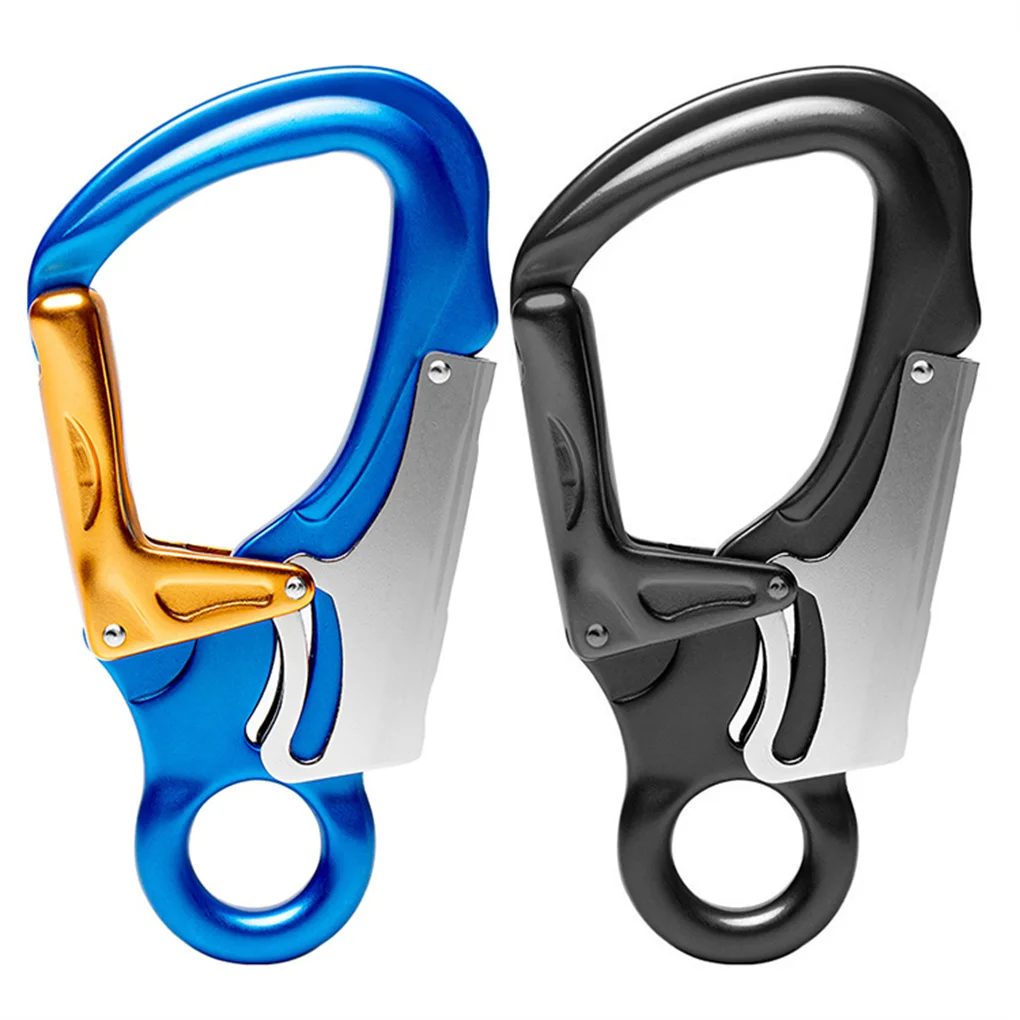 

Safety Carabiner Reliable D-shaped Climbing Accessory Locking Accessories Rock Climb Quickdraw Protective Buckle Blue