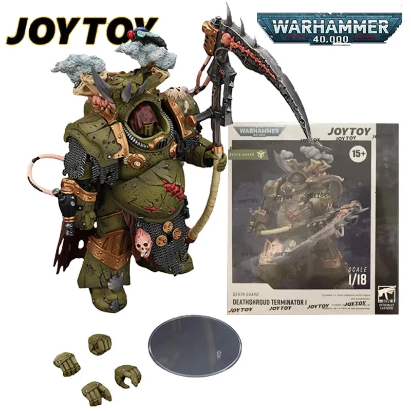 Фото Коллекционная подвижная фигурка JOYTOY: Отряд Смерти (Deathguard) из серии WARHAMMER 40,000, модель Терминатора в плаще смерти (Deathshroud), готовая к сборке, в подарок №1