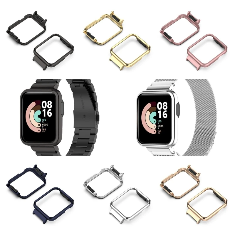 

Чехол для защиты экрана подходит для Mi Watch 2 Lite/Redmi watch 2 Прочный ультратонкий защитный металлический чехол с защитой от царапин