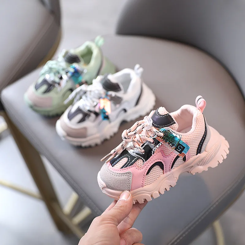 Children Sports Shoes Infant Soft-soled Toddler Shoes Fall New Girls Baby Breathable Net Sneakers Fashion Kids Shoes for Boys