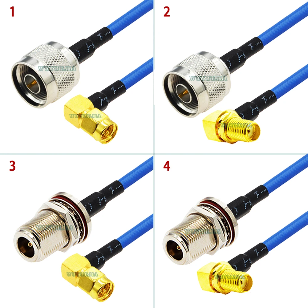 

Waterproof L16 N Female Jack to SMA Male/Female Right Angle Connector RG402 0.141" RF Coaxial Cable High Frequency Test Cable