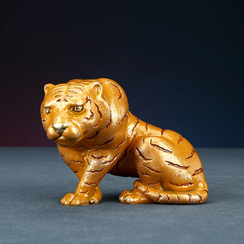 

Colored Copper Tiger Decoration, Modern Home Decorations, Living Room, Office Crafts, Opening Gift