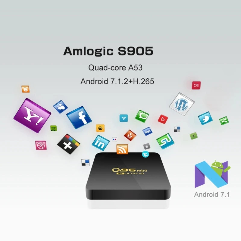 

Q96 Mini TV Set-top Box HDMI-compatible2.0 Android10.0 Media Player TV Box WIFI 2.4G Amlogic S905L Quad Core HD4K TV Box