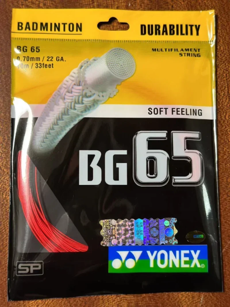 YONEX струна для ракетки бадминтона Yy BG65 (0 70 мм) Высокоэластичная высокоэластичная