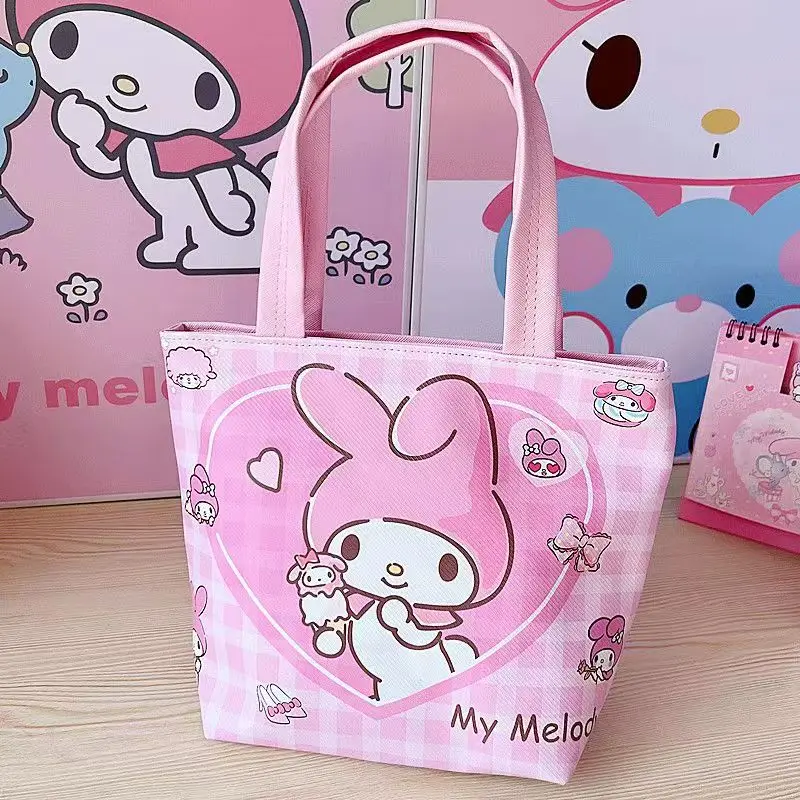 

Новый узор Sanrio My Melod вместительная многофункциональная сумка для хранения розовая Милая Портативная сумка из ПУ кожи
