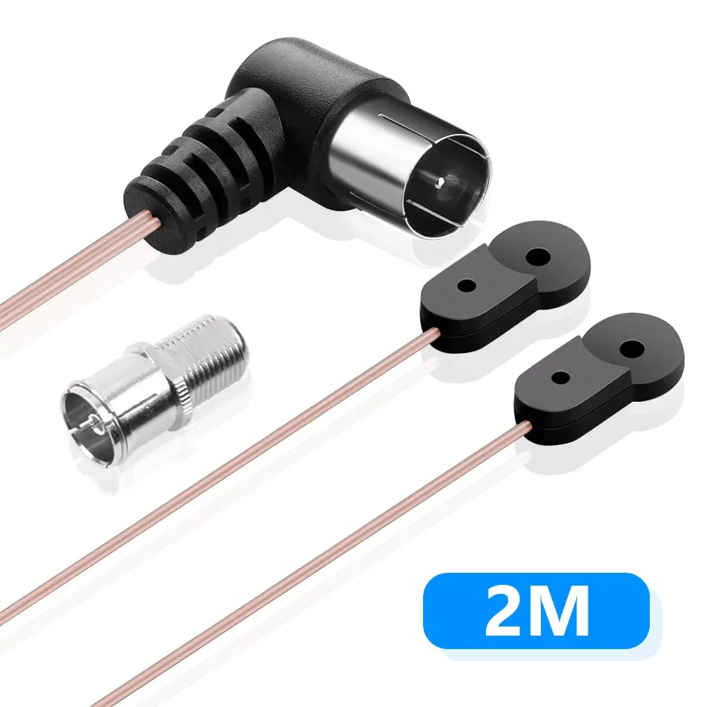 

2M FM Indoor T Antenna 75 Ohm Radio Dipole HD Aerial F Type Male Plug Wire Cable For Yamaha JVC Pioneer FM Radio Indoor Use