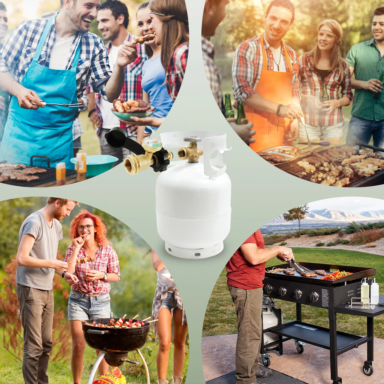 Адаптер для баллона с пропаном 100 фунтов латунный манометр индикатор уровня