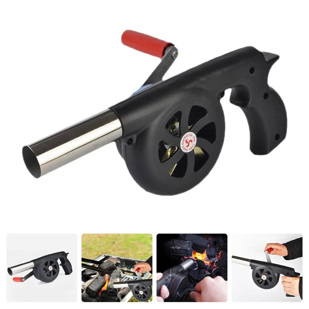 

Manual Air Fire Blower Outdoor Barbecue Blowing Tool Hand-cranking Barbecue Fan Accessories Coal