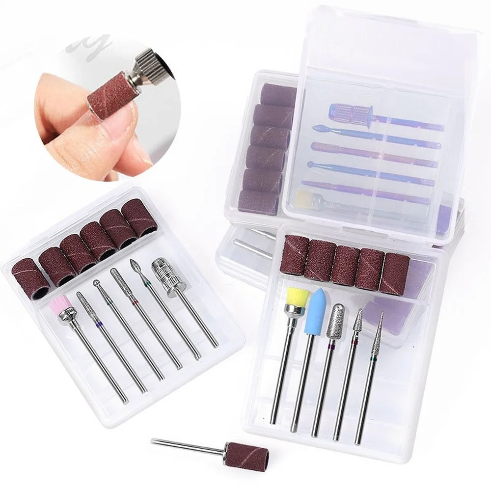 

Tungsten Diamond Milling Cutter with Sanding Bands for Manicure Nail Drill Electric Machine Accessories Bit Pedicure Tools