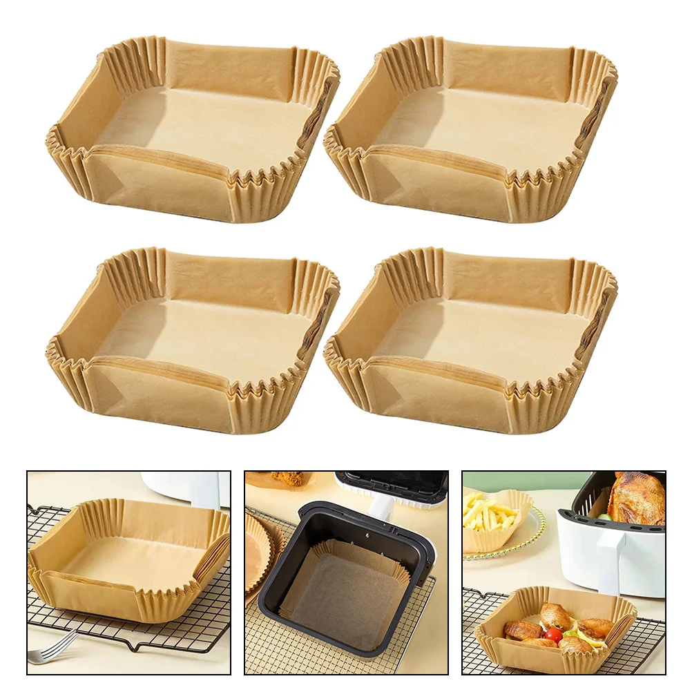 

Paperdisposable Parchment Baking Liner Square Oil Basket Fryers Cooking Sheets Proof Pan Ovennon Stick Roasting Microwave