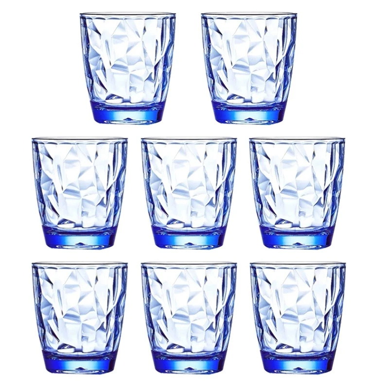 

High Quality Drinking Cup, Plastic, No Bisphenol A, Small Juice Cup,Blue,8 Pieces