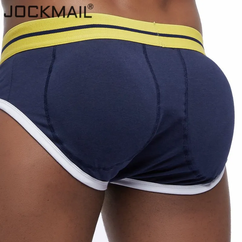 JOCKMAIL Brand men underwear butt Bulge Enhancing Padded penis enlargement Push Up Cup shaper Sexy slip briefs men gay underwear